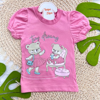  Conj. Blusa Tiny Dreams e Short em Linho  - Rose